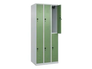dubbeldekse locker,HxBxD 1850x750x500mm,3x2vak.,vak B 250mm - 2