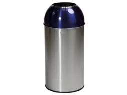 RVS afvalbakken,40l,HxØ 740x350mm,1opening(en),romp geborsteld