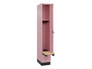 locker met bank,HxBxD 1950x300x815mm,1vak,vak B 300mm,draaigrendel - 1
