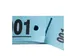 Garderobeblok 50 tickets 20x3 blauw