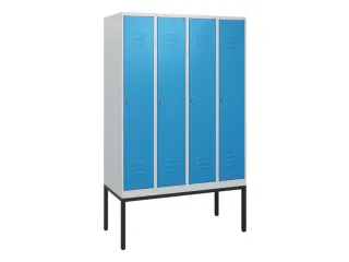 locker,HxBxD 1950x1200x500mm,4vak,vak B 300mm,cil.-slot,voetonderstel - 1