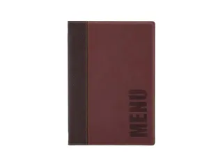 Menukaart Securit Trendy A5 2 tas wijnrood lederlook - 1