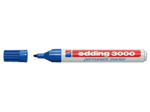 Viltstift edding 3000 rond blauw 1.5-3mm