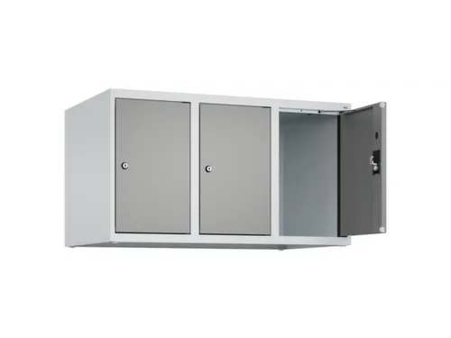opzetkast,v. locker,3vak.,vak B 300mm,HxBxD 500x900x500mm,cilinderslot