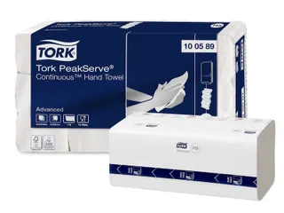 Tork 100589 PeakServe Continu Handdoek Advanced H5 1-laags 12x270 vel - 1
