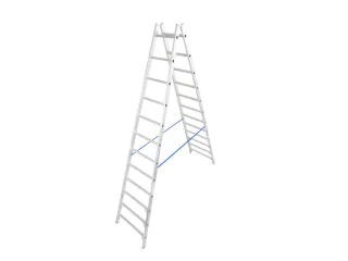 Bokladder Dubbelzijdig 3.47m 2x12sporten Aluminium Scharnieren - 2