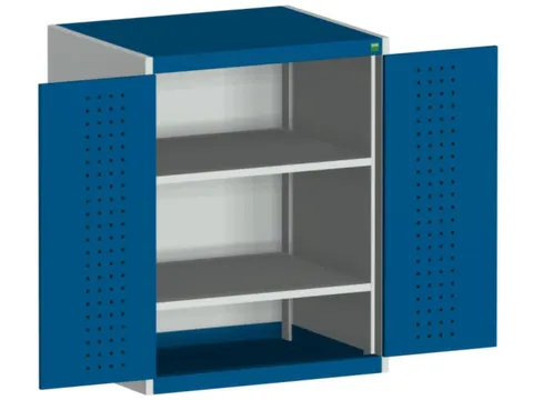 kast met geperforeerde platen,HxBxD 1000x800x525mm,2xStalen bodem