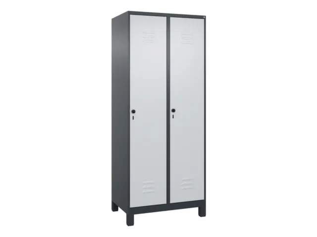 armoire vestiaire noir et blanc HxlxP 1950x800x500mm 2compart.
