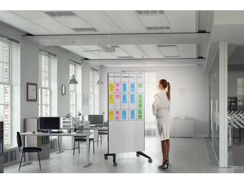 Mobiel Glasbord Wit Magnetisch 90x175cm