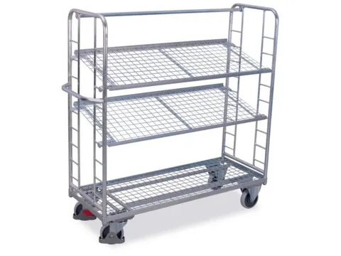 Bijzetwagen Verzinkt 400kg H 1571mm Laadvlak 1570x637mm 3 Etages