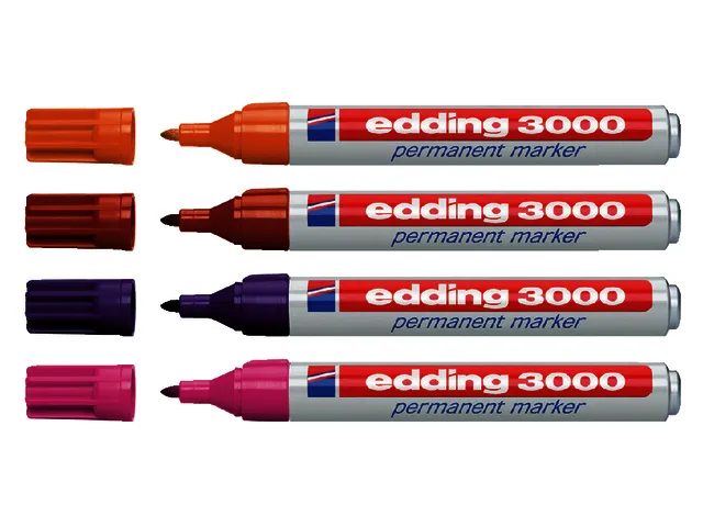 Marqueur edding 3000 Pointe ogive 1,5-3mm jaune