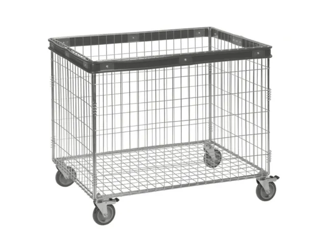 Chariot caisse grillagé 735x830x630mm charge 60kg + bord de protectio