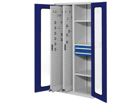 Verticale Uitschuifkast Venster 1950x1000x600mm 2legborden Ral5010