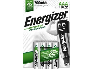 Energizer Batterij Power Plus AAA Oplaadbaar, Blister Van 4 stuks - 1