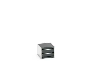 ladekast HxBxD 400x525x650mm 2laden RAL7035 front RAL7016 - 7