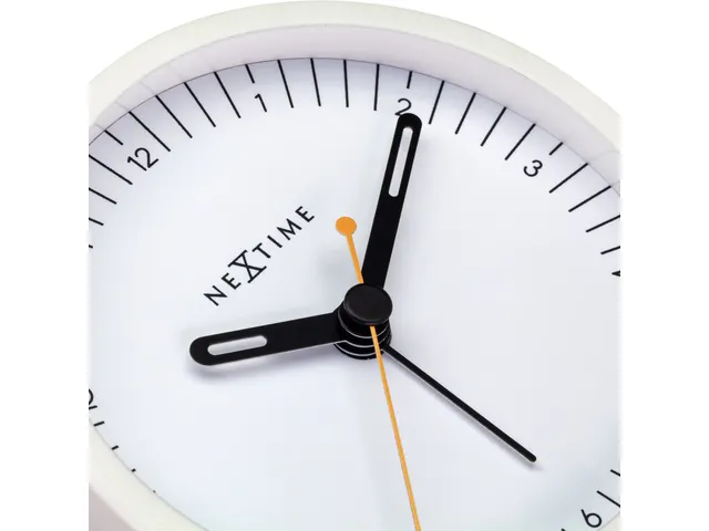 Wekker Nextime Small 9 cm wit