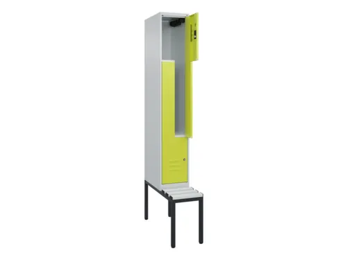 Z-garderobekast,HxBxD 2120x300x815mm,2vak,vak B 300mm,cil.-slot