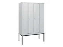 locker,HxBxD 1950x1200x500mm,4vak,vak B 300mm,cil.-slot,voetonderstel