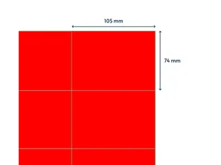 Etiket Rillprint 105x74mm fluorrood 800 etiketten - 3