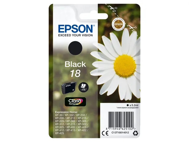 Epson Daisy Claria Home Inktcartridge C13T18014022 Zwart