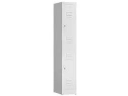 Dubbeldekse garderobekast 1800x310x500mm 2vak B300mm RAL9003