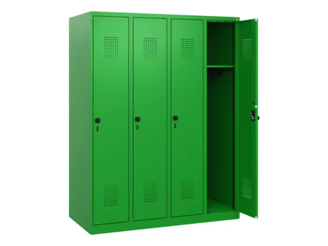schoollocker,HxBxD 1530x1200x500mm,4vak,vak B 300mm,draaigrendel