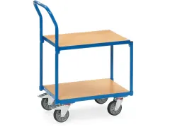 Rolplateau Met 2 Etages 135500 250kg Hout 600x400mm Ral5007