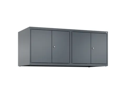 opzetkast,v. locker,4vak.,vak B 300mm,HxBxD 500x1200x500mm,vleugeldeur