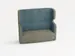 Canapé,2 Sièges,Insonorisant,Tissu Gris Clair/Bleu Clair