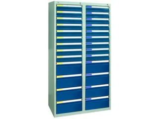 ladekast HxBxD 1800x1000x500mm 26laden vergrendeling RAL7035 RAL5010 - 2
