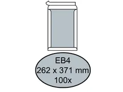 Envelop Quantore Bordrug Eb4 262x371mm 120gr Wit Zelfklevend
