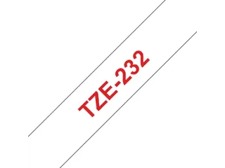 Labeltape Brother P-touch TZe-232 standaard 12mm rood op wit - 2