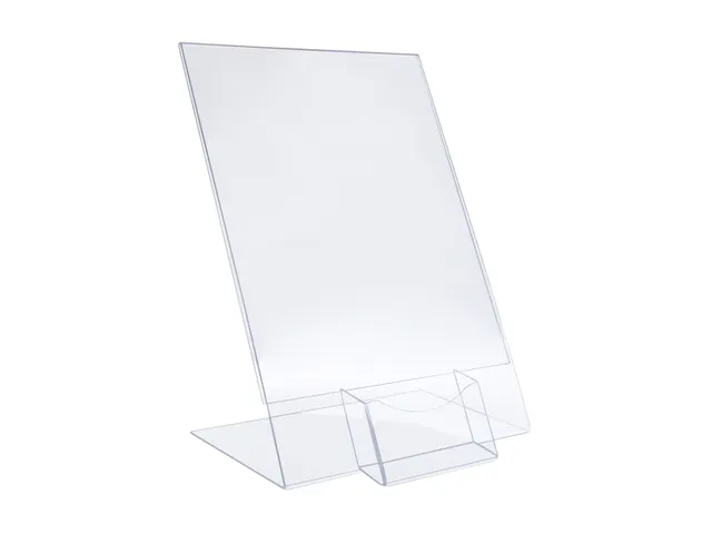 Présentoir de table Europel support L A4 portrait acrylique avec bac