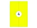 Etiket 105x148mm Fluor Geel 100 Vel