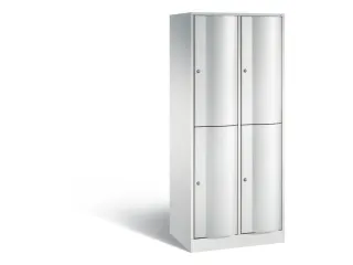 lockerkast cil.slot 1950x770x540mm 2x2 vakken RAL7035 front RAL7035 - 2