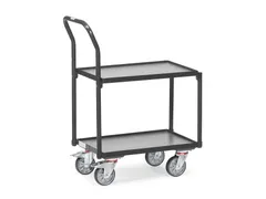 Rolplateau Met 2 Etages 135400/7016 Antraciet 250kg Laadvlak 605x405mm