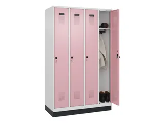 locker,HxBxD 1950x1200x500mm,4vak,vak B 300mm,draaigrendel,sokkel - 1
