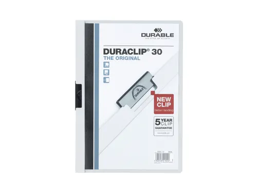 Klemmap Durable Duraclip A4 3mm 30 vellen wit