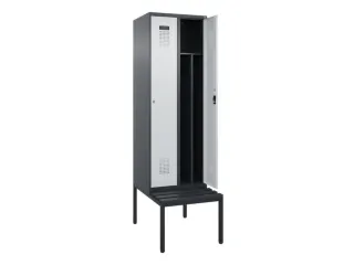 locker met bank,voor scheiding van kleding,HxBxD 2120x600x815mm,2vak - 1
