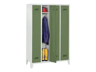 locker,HxBxD 1850x1200x500mm,4vak,vak B 300mm,RAL7035,front RAL6011 - 2