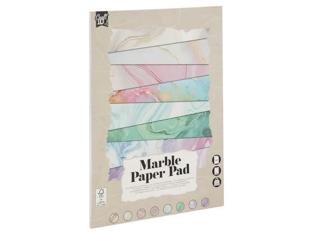 Hobbykarton CraftID A4 175gr marmer 16 vel