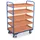 Etagewagen 250kg 1000x600mm H 1530mm 5 Etages Hout Ral5010