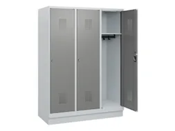 schoollocker,HxBxD 1630x1200x500mm,3vak,vak B 400mm,cil.-slot,sokkel