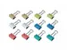 Papierklem Foldback mauly 214 Colour 19mm 12 Stuks