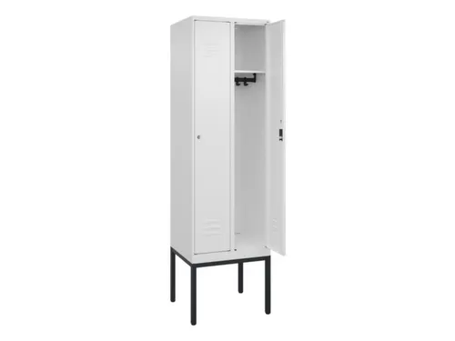 locker,HxBxD 2120x600x500mm,2vak,vak B 300mm,cil.-slot,voetonderstel