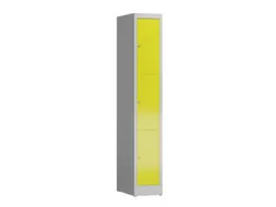 Lockerkast 1800x310x500mm 1x3 vakken cilinderslot, sokkel, RAL1018