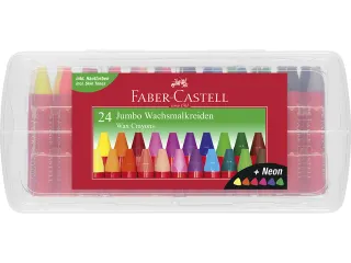 Waskrijt Faber-Castell Jumbo in opbergbox á 24 stuks - 3