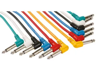 SET Patchkabels - Jack 6.35mm Mannelijk 90° Naar Jack 6.35mm Mannel - 1