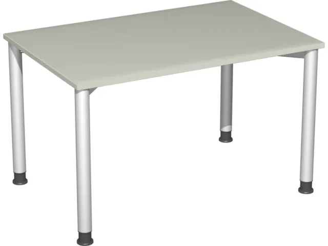 Bureau 4-Poot Hxbxd 680-800X1200X800Mm Ronde Buis Lichtgrijs