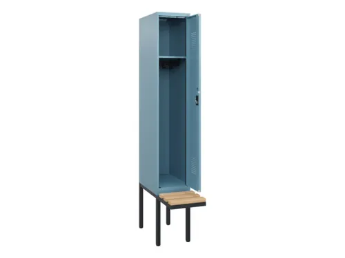 locker met bank,HxBxD 1950x300x815mm,1vak,vak B 300mm,cilinderslot